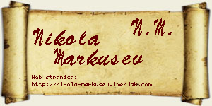 Nikola Markušev vizit kartica